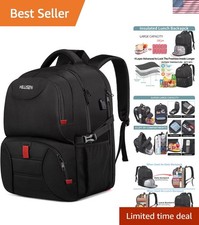 Water-Resistant 17-inch Laptop Backpack with USB Charger & Insulated Compartment picture