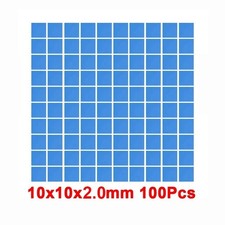 100PCS 10x10x2mm Thermal Pads Fast Cooling Non-Conductive for CPU GPU picture