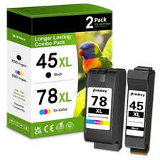 PikBey 45XL 78XL Ink Cartridges 2-Pack (1 Black 1 Tri-Color) for HP picture