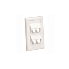 Panduit CFPSL4IWY Classic Faceplate Sloped ABS 4 Port Single Gang Off White picture