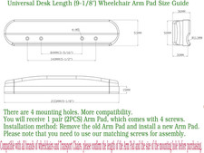 Universal Desk Arm Pad,Universal Desk Length (9-1/8
