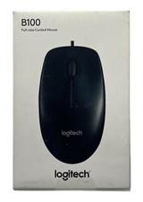 Logitech B100 Corded Mouse Wired USB 2.0 Computers Laptops Left/Right Ambidextro picture