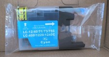 Unbranded NEW Ink Cartridges CYAN Brother LC-12/40/71/73/75C LC-400/1220/1240C picture
