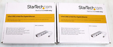 New Sealed Lot 2x StarTech.com 3 Port Portable USB 3.0 Hub plus Gigabit Ethernet picture