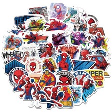 50pcs Spiderman Stickers for Kids, Cool Cartoon 2-3.5 inch, 50 Spider picture