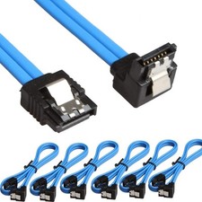 Relper-Lineso 6 Pack 90 Degree Right-Angle SATA III Cable 6.0 Gbps with Locking picture