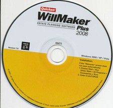Quicken WILLMAKER PLUS 2008 Edition - Estate Planning Nolo Will Maker CDRom NEW picture