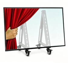 BIGalleons Low Height Mobile TV Stand, Monitor Floor Stand Cart, Rolling TV... picture