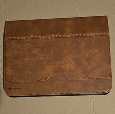 HOLIMET Folding Folio Case for Apple iPad Brown Synthetic Leather Stand Pencil picture