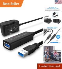 32ft USB 3.0 Active Extension Cable with Power Adapter - Fast Data Transfer picture