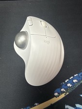 Logitech Ergo M575S Wireless Trackball Mouse- Off-White Silver Ball USB Dongle picture