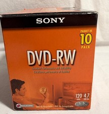 Sony AccuCORE DVD-RW 10 Pack 4.7GB 120 Min 1x-2x Rewritable 10DMW47L2 picture