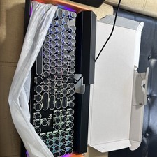 RK ROYAL KLUDGE S108 Typewriter Style Retro Mechanical Gaming Keyboard Wired picture