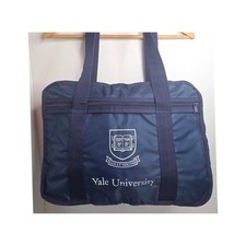 Yale University Navy Blue Nylon Laptop Document Bag Ivy League Collegiate Crest picture
