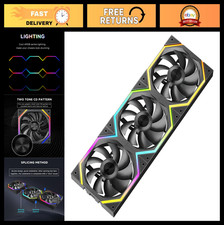 120mm ARGB PWM PC Case Fans - Double Ring Cooling, Daisy-Chain 5V RGB (3 Pack) picture