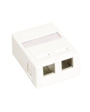 Lot Of 4 Siemon MX-SM2-02 2 Port Surface Mount Box White Biscuit MAX Inserts picture