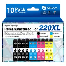 10PK 220XL T220XL Ink Cartridge For Epson WorkForce WF-2750 WF-2760 WF-2630 picture