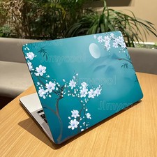 2Pcs Cherry Blossom Moon Laptop Stickers Scratch Water Resistant PVC Decal picture