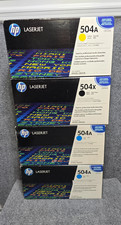HP LaserJet toner cartridges  HP Color  CP3525 and CM353 lot of 4 picture
