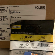 Hubbell HXJ6B Cat 6 Universal Wired GX2 RJ-45 Ethernet Female Jack, Blue picture