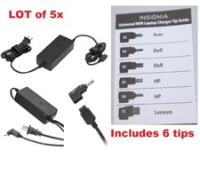 Lot 5x Insignia Universal Laptop Notebook Power Adapter Charger  - 6 tips 90 W  picture