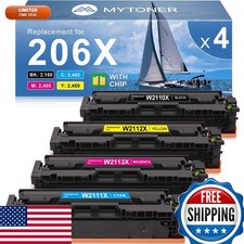 MYTONER 206X Toner Cartridges 4 Pack High Yield for M283fdw M283cdw M255dw picture