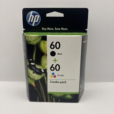 HP Ink Cartridges 60 Black 60 Tri-Color Combo Pack NEW Expired DEC 2012 picture
