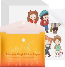 Printable Vinyl Sticker Paper 100 pcs Matte Sticker Paper For Inkjet Printer picture