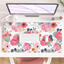 QIYI PU Leather Large Mouse Pad, Waterproof Desk Mat, 31.5