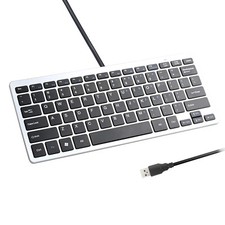 Mini Slim 78 Key USB 2.0 Wired Compact Thin Keyboard for Desktop Laptop PC Mac picture
