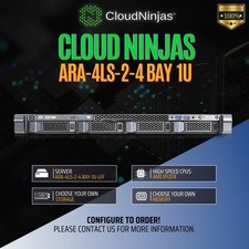 Cloud Ninjas ARA-4LS-2 4 Bay 1U Server AMD Ryzen 9 7900X DDR5 NVMe 2x 350W PSU picture