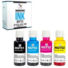 CMYi Compatible Black Color Ink Bottles Lot fits HP GT51 GT51XL GT52 DeskJet Ink picture