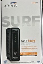 ARRIS SURFboard SBG10 DOCSIS Cable Modem & AC1600 Wi-Fi Router + Power Supply picture