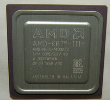 AMD K6-III+ 400 ATZ 1.6V Super Socket 7 K6-3+ CPU works fine at 550Mhz at 2.2V picture