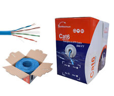 CAT6 500ft UTP Ethernet Network Cable Blue 23AWG 550MHz LAN Solid Bulk Wire picture