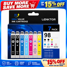 98 Ink Cartridge 7PK BK/C/M/Y/LC/LM Replacement for Artisan 710 730 800 835 837 picture