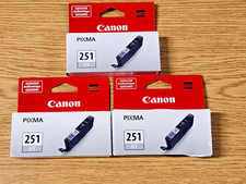 *3 Pack Bundle* Canon CLI-251G Ink Cartridge - Gray picture