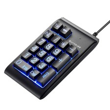 USB Number Pad, Large Print Wired Numeric Keypad with 3 Colors Backlit, Porta... picture