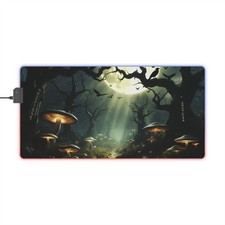 Mushroom Forest LED Gaming Mouse Pad | RGB Desk Mat picture