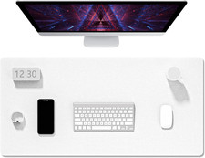 Felt Desk Mat, Minimalist Large Mouse Pad XXL 35.5 x 15.7 in, Desk Matt for Desk picture