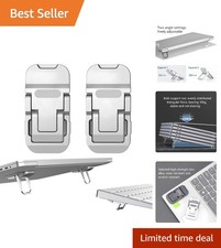 Adjustable 2 Pcs Invisible Mini Keyboard Riser - Perfect for Tablets and Laptops picture