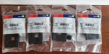 (4) Leviton QUICKPORT Modular Furniture Faceplate 2-Port Black Herman Miller NEW picture