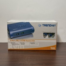 Trendnet TK-205K 2-Port PS/2 KVM Switch Kit Cables Included - New / Sealed picture