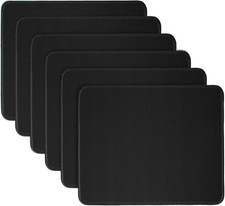 6 Pcs Rubber Mouse Pad 3 Mm Stitched anti Slip, Black picture