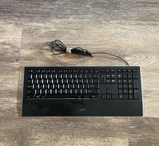 Logitech K740 Illuminated Keyboard Slim USB Wired Backlit Y-UY95 Tested/Working picture