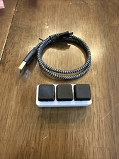 Programmable 3 Key Macropad For Customized Functions, White W/Cord picture