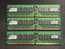 3X Kingston 1GB DDR2 PC2-3200 KVR400D2D4R3K2/2G EEC Registered Server RAM LOT picture