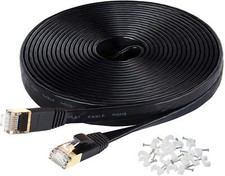 17 NIB x Sealed Jadaol FLAT Ethernet Cable 25ft Cat 7 High Speed Patch Cord picture