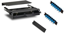 Fiber Optic Rack Mount 1RU LCUPC 24 Port SMF FDP - Fiber Optic Panel Rack Mount picture