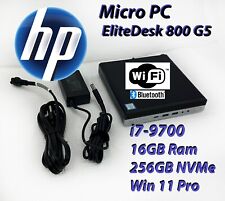 HP EliteDesk 800 G5 MFF, i7-9700T, 16GB RAM, 256GB NVMe SSD, Wi-Fi + BT, Win 11P picture